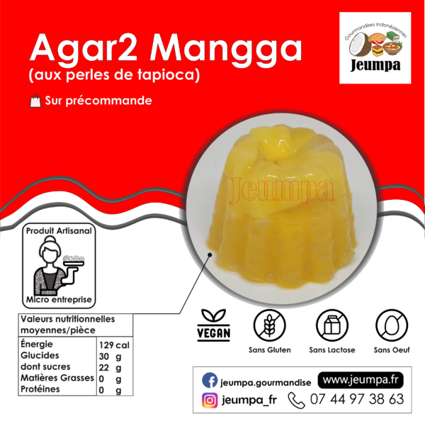 Agar-Agar Mangga et perles de tapioca